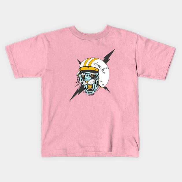 Tiger Rider Kids T-Shirt by Looki